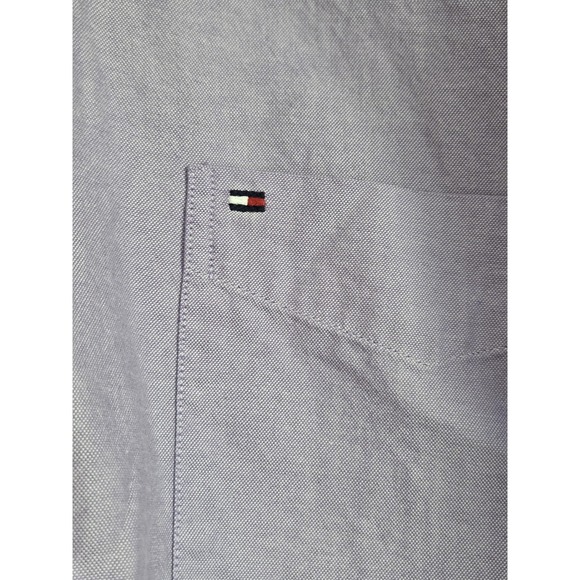 Tommy Hilfiger Shirt Mens XL Purple Button Down Long Sleeve Pocket Cotton Casual - Picture 4 of 8